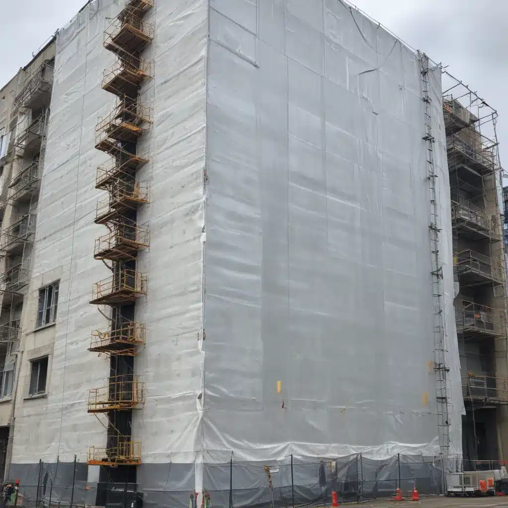 Building Wrap Keeps Sites Clean During Scaffolding Use
