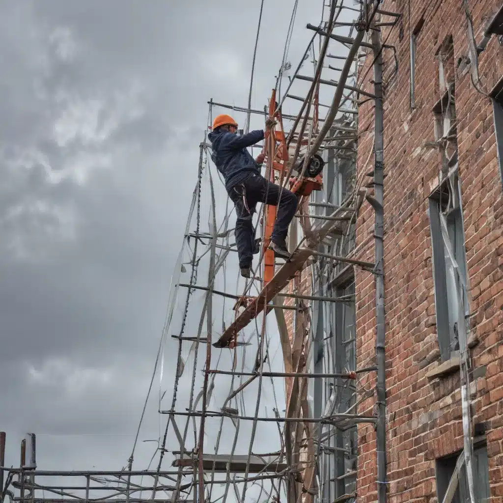 Dealing with High Winds When Working on Scaffolding