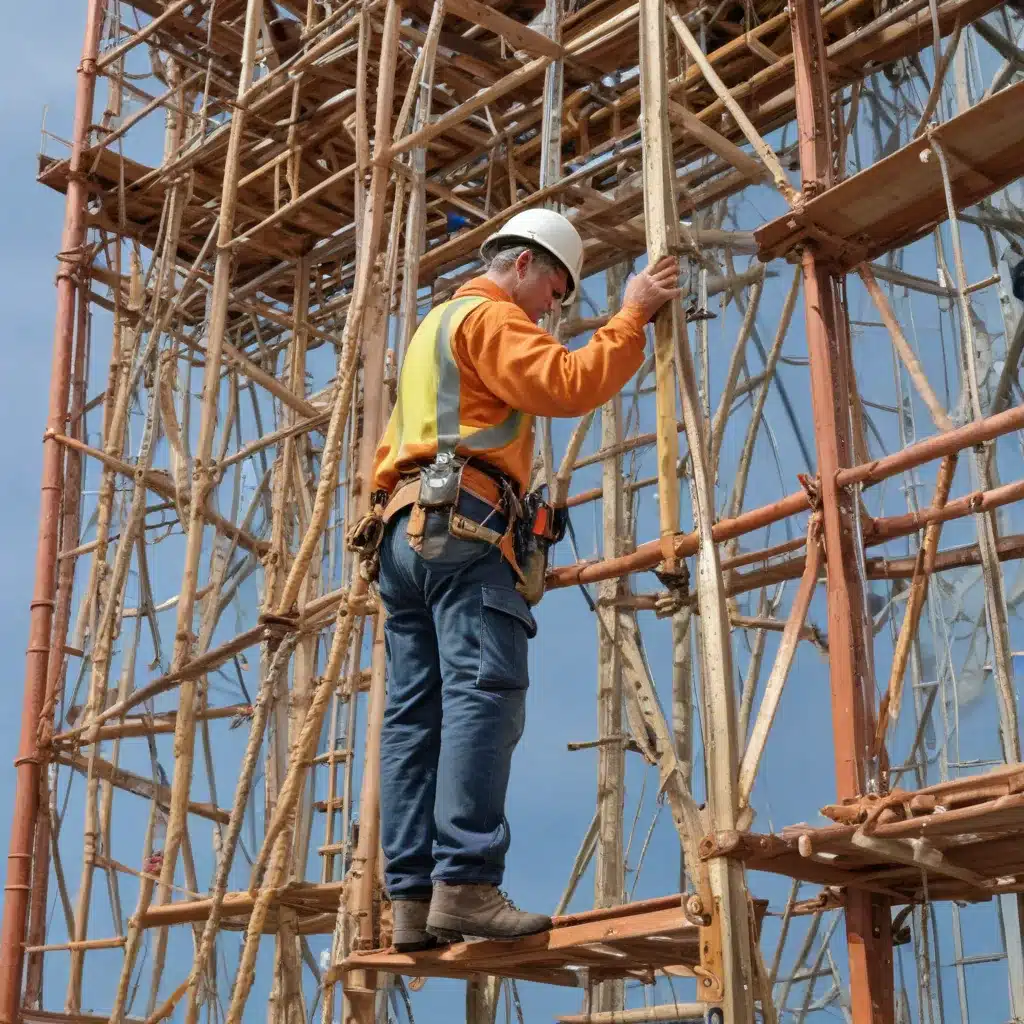 Maintaining 3 Points of Contact When Climbing Scaffold Structures