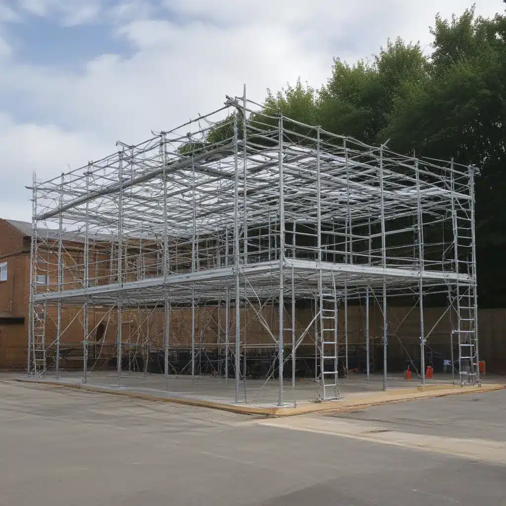 Safe and Convenient Temporary Structures from Slough Scaffolding
