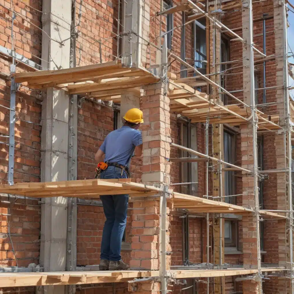 Setting Up Scaffolds for Masonry Construction Work